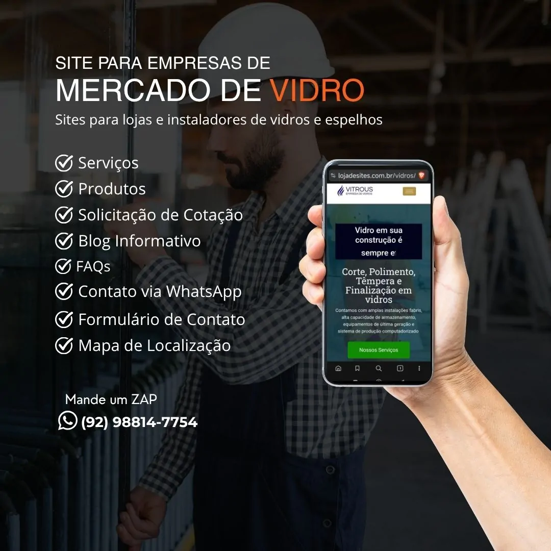 Site para Vidraçarias